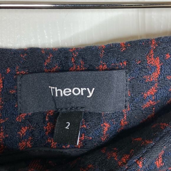 Theory Easy Slim Leg Houndstooth Print Trousers Stretch Women's Size 2 - Picture 4 of 9